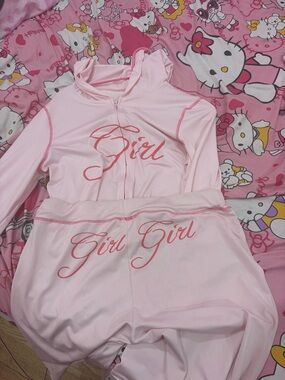 🎀Pink 'Girl' Two-Piece Set🎀